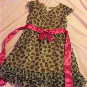 Leopard print girls dress